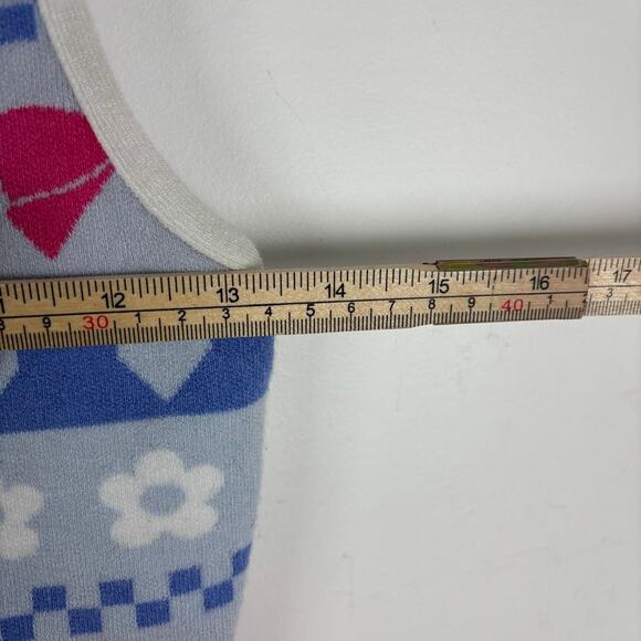 Cropped Preppy Knit Sweater Vest — Colorful Artsy Youthful Academia - Picture 5 of 6